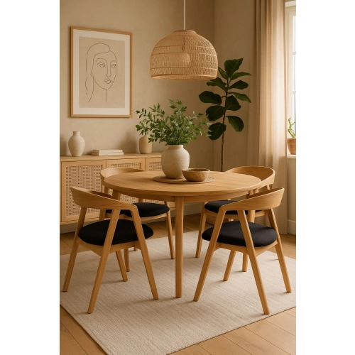 Krzesło tapicerowane  KR-58 dębowe